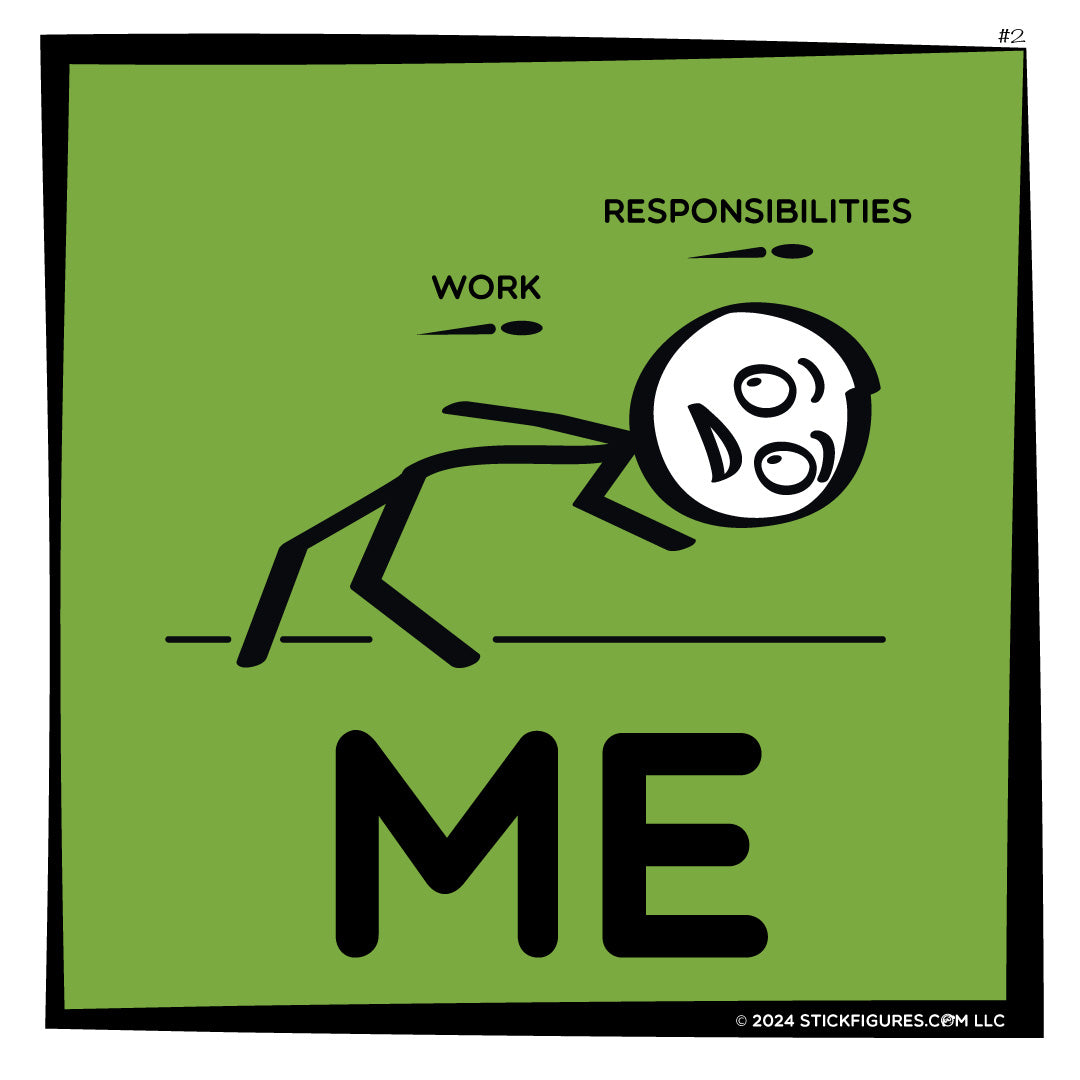 Dodging Responsibilities Stick Figure Mug - #2