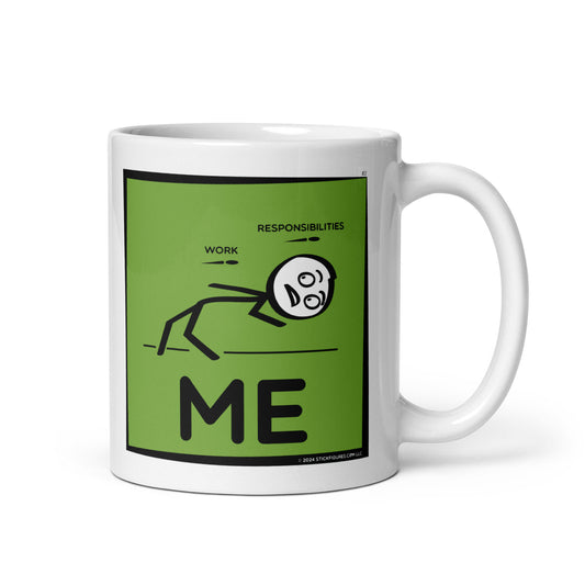 Dodging Responsibilities Stick Figure Mug - #2