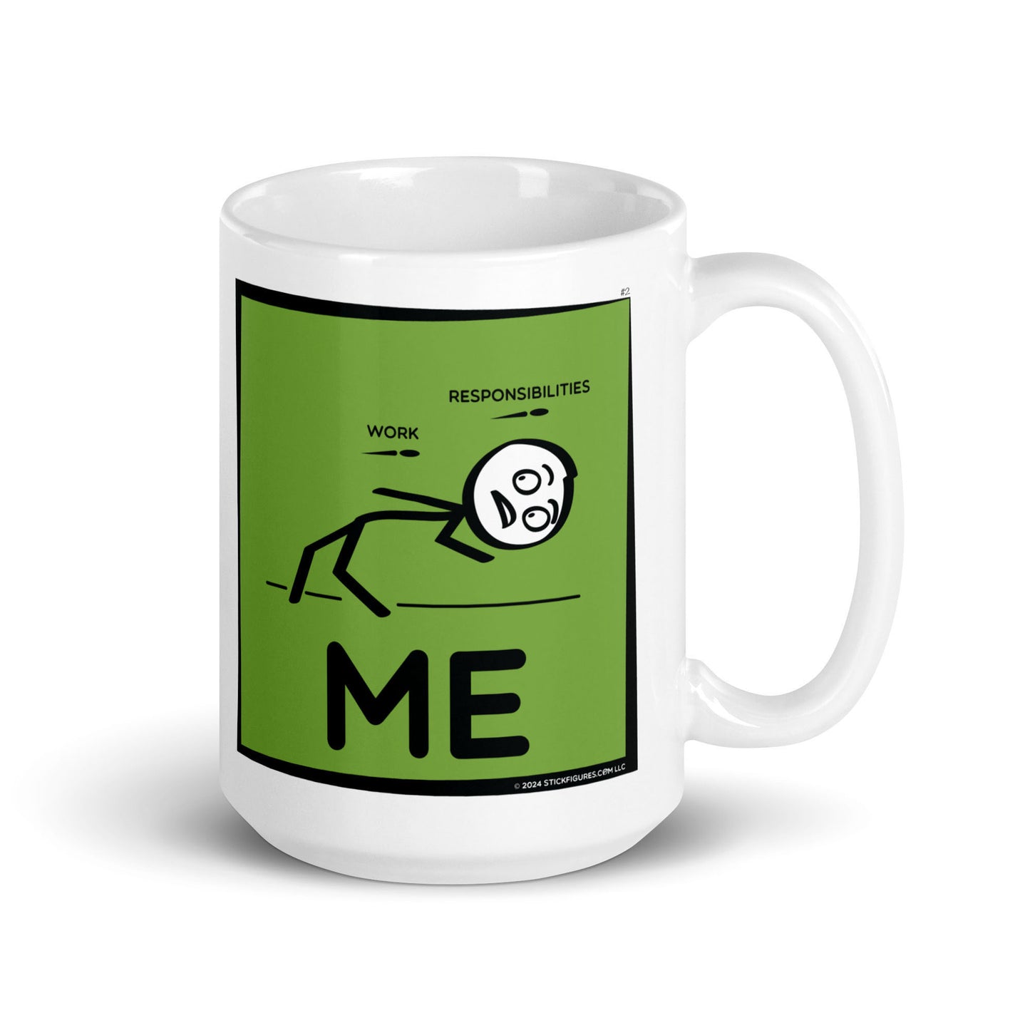 Dodging Responsibilities Stick Figure Mug - #2