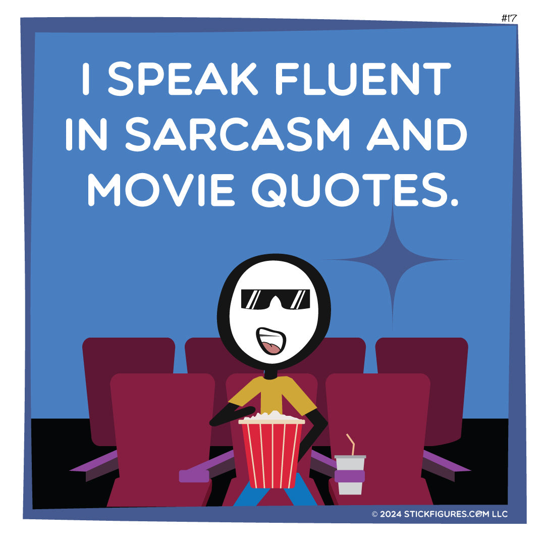 Sarcasm and Movie Quotes - Stick Figure Mug - #17