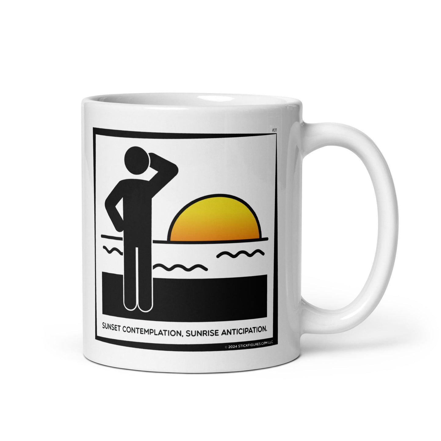 Sunset Contemplation - Stick figure Mug - #21