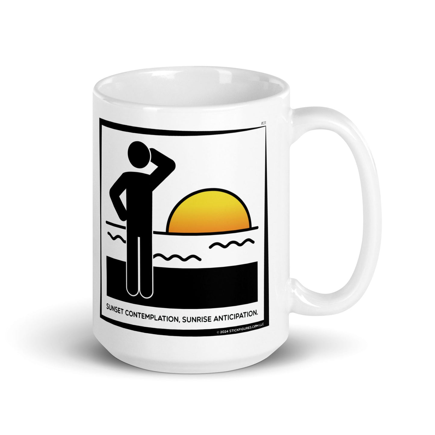 Sunset Contemplation - Stick figure Mug - #21