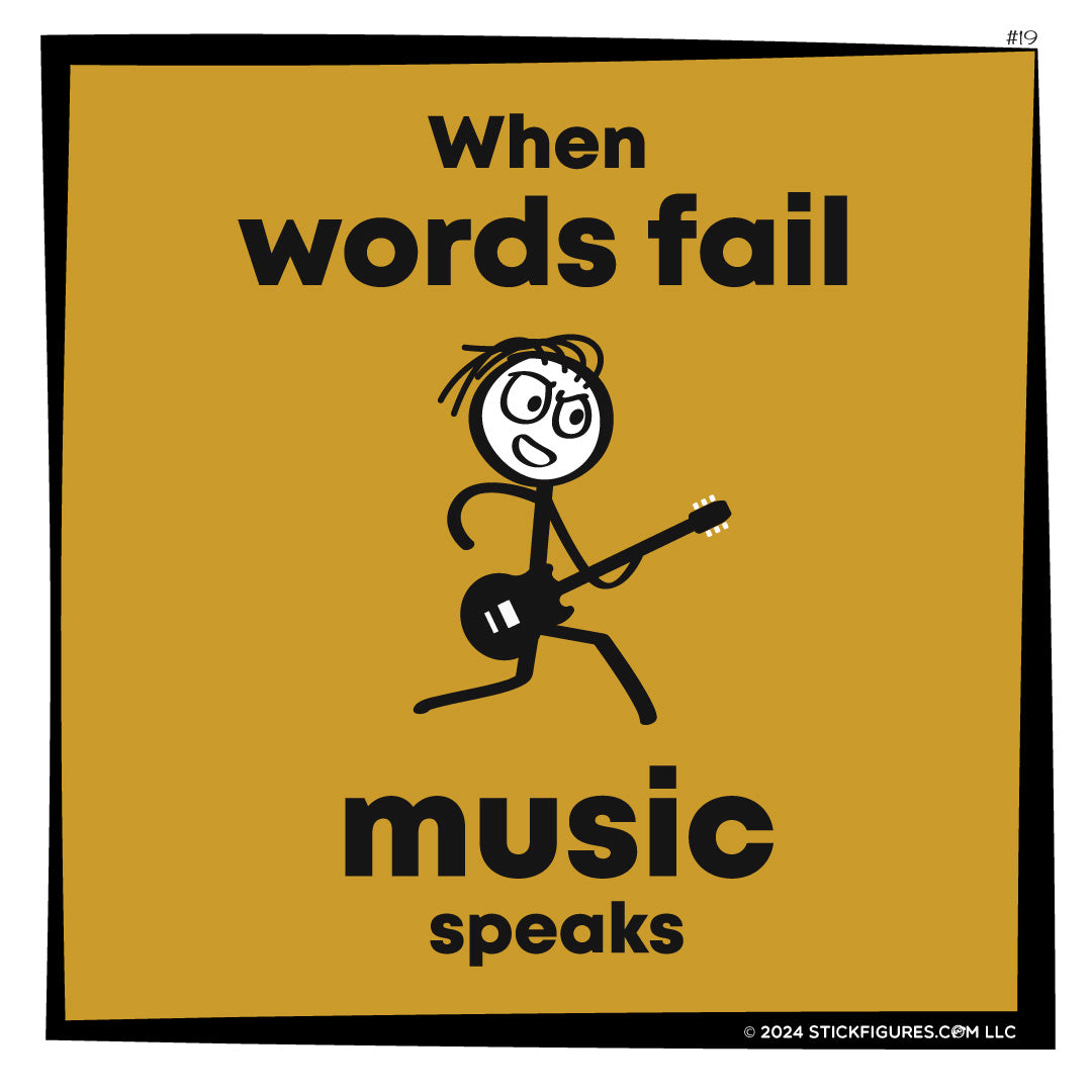 Music Speaks - Stick Figure Mug - #19