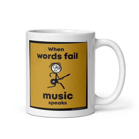 Music Speaks - Stick Figure Mug - #19