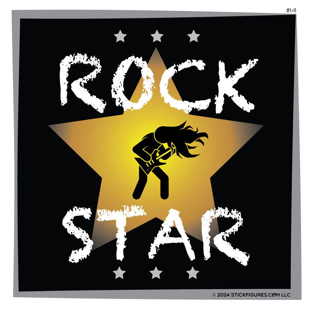 Rock Star - Stick Figure Mug - #14