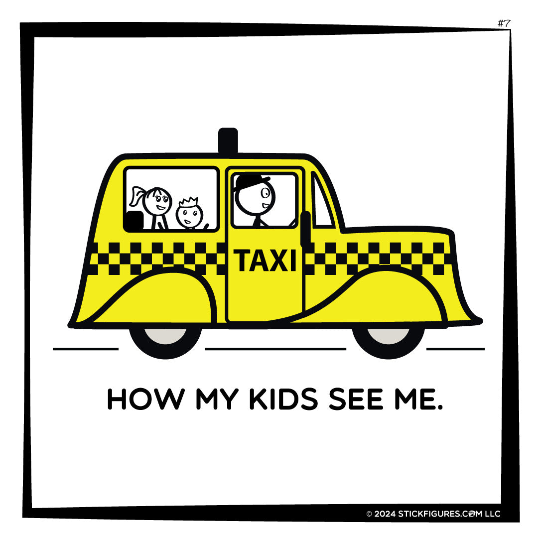 How My Kids See Me - Taxi Stick Figure Mug - #7